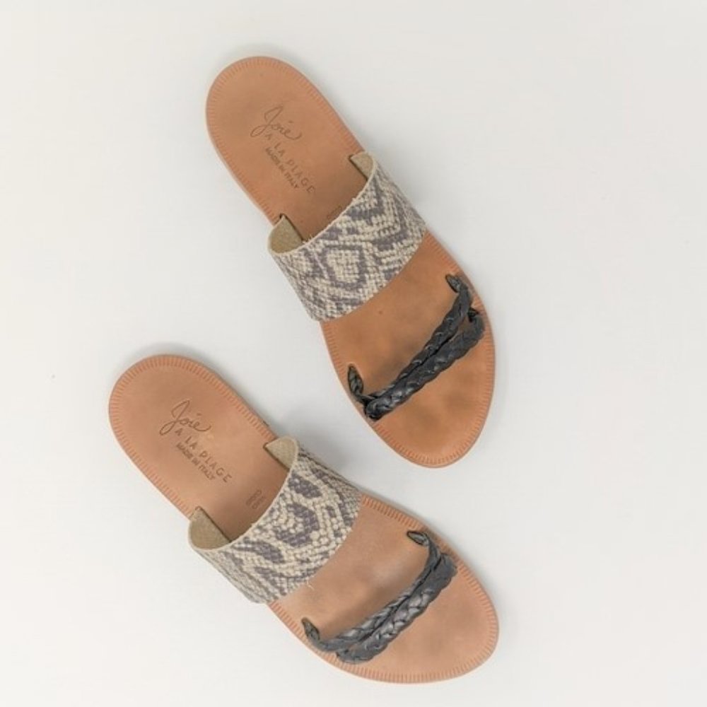 Joie A la Plage Diani Python Slide Sandals Sz.8.5 - Picture 7 of 8